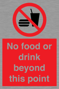 No food or drink beyond this point